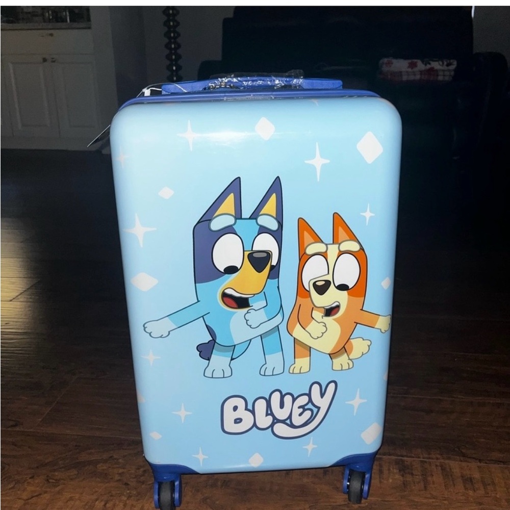 Kids Rolling Suitcase - Blue and Orange
